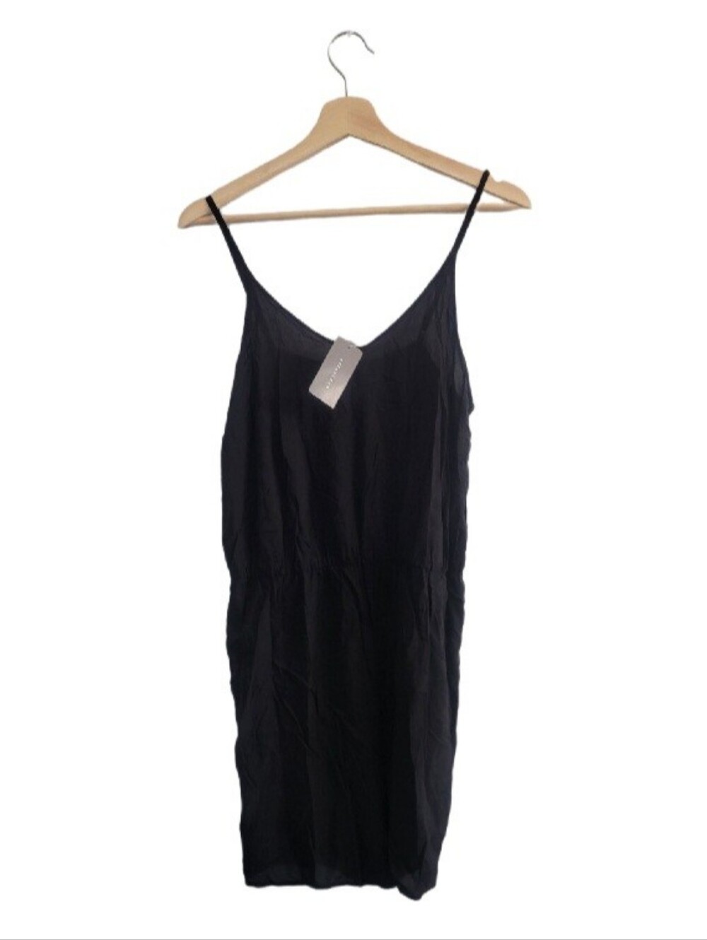NWT Suzy Shier Black Spagetti Strap Romper XL Elastic Waist